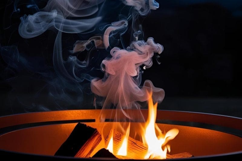 Image of a fire pit burning at night for a blog post covering how to put out a fire pit.