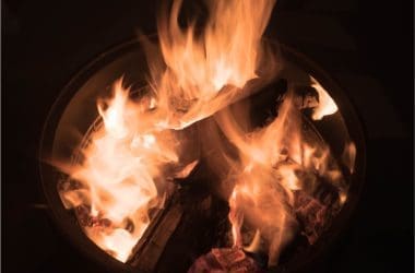 Image of a camp fire pit for an article covering some of the best camping fire pits on the market.
