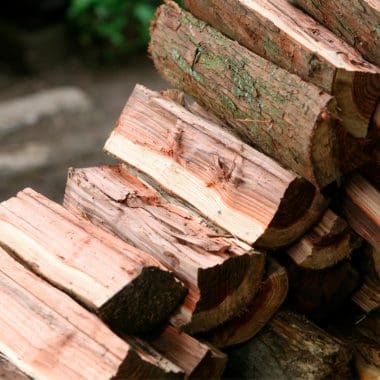 Image of a small stack of birch firewood for a firewood buyers guide.