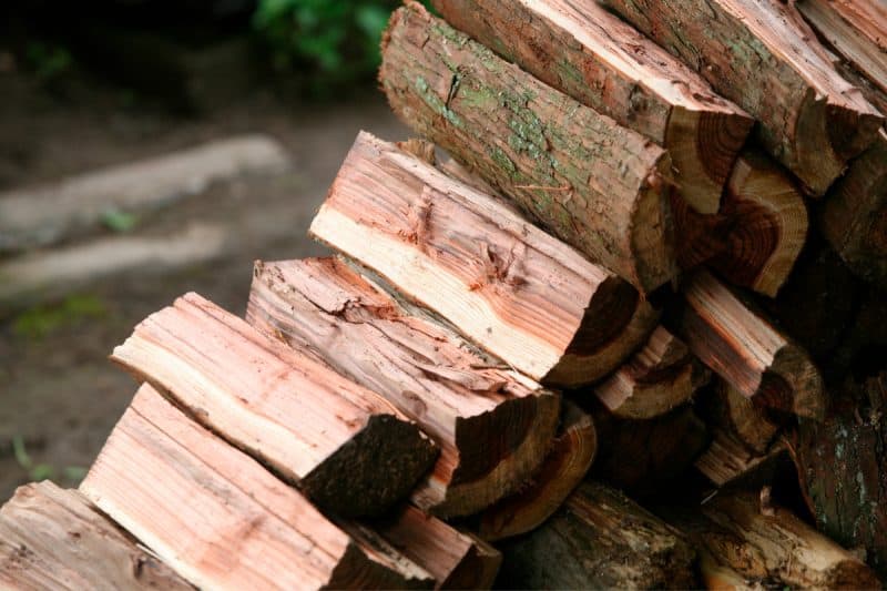 Image of a small stack of birch firewood for a firewood buyers guide.