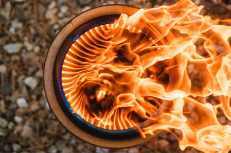 Image of one of the best portable fire pits, the Solo Stove Ranger 2.0 from above.