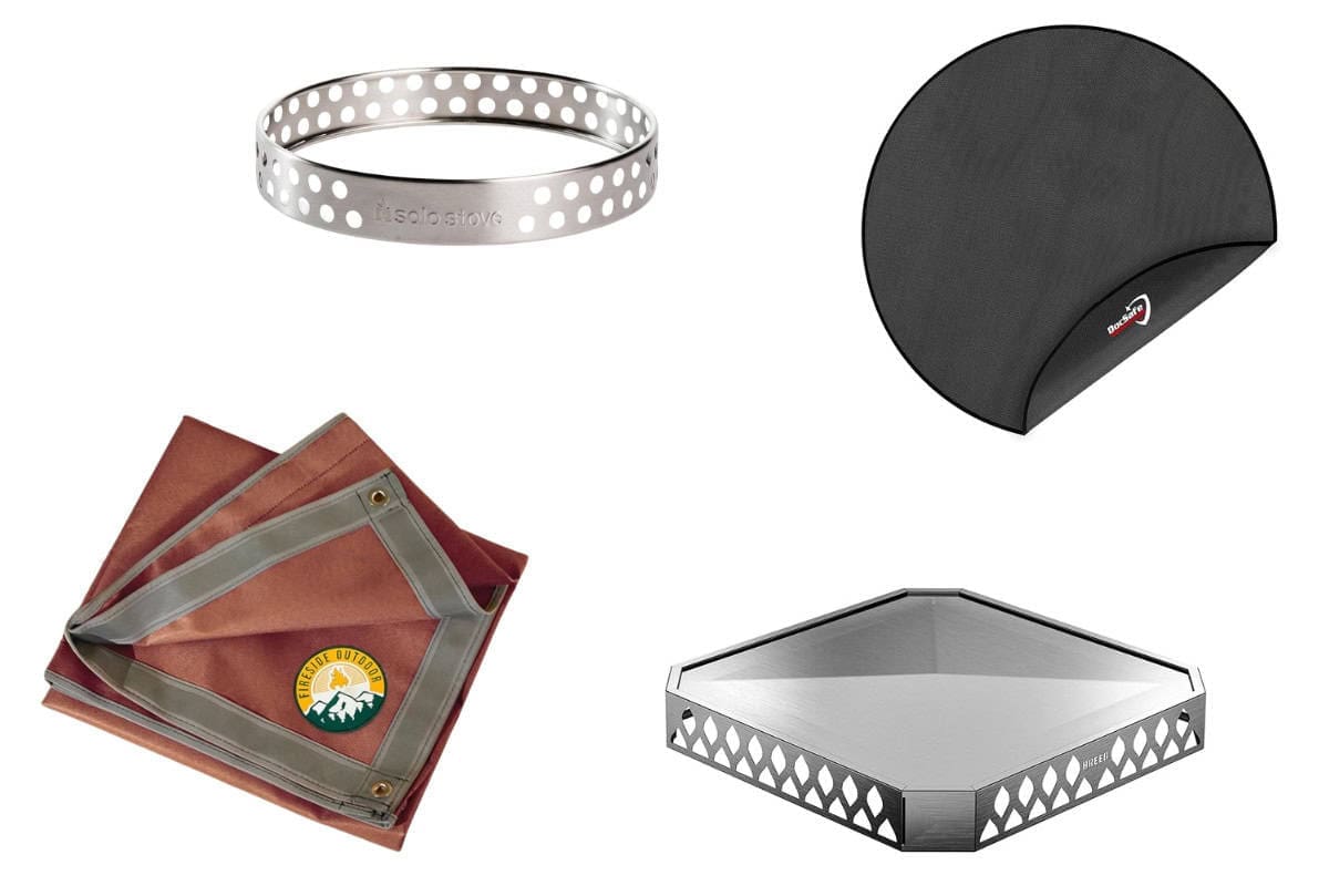 Polished stainless steel fire pit ring with perforated design for backyard outdoor heating and ambiance.