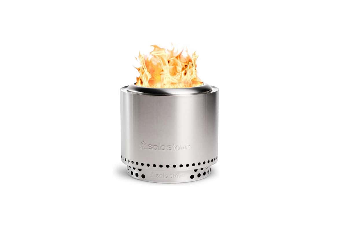 Stove Fire Pit - Portable Stainless Steel Backyard Toaster with Flame Control for Cozy Outdoor Heating and Ambience.