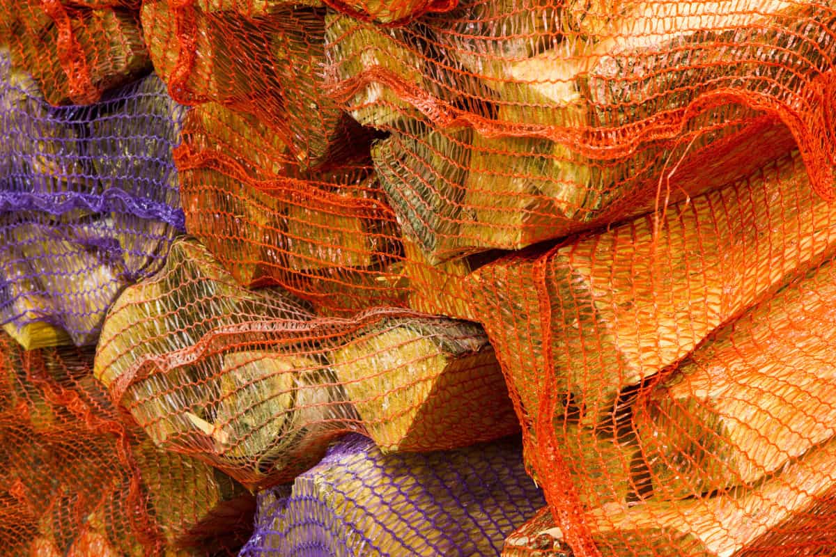 Image of bagged bundles of firewood for a post on UK firewood prices.